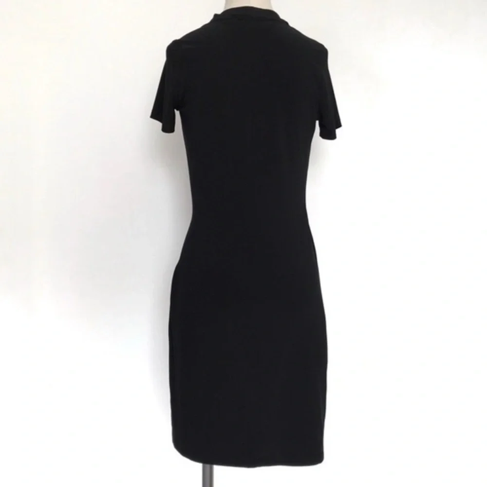 Norma Kamali Classic Black‎ Faux Wrap Dress